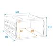 Case rack plastic Roadinger KR-19, 4U, DD