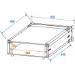 Case rack efect Roadinger CO DD 2U , plywood, adancime 40 cm, fara roti