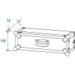 Case rack efect Roadinger CO DD 2U , plywood, adancime 40 cm, fara roti