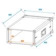 Rack effect CO DD Roadinger 4U, adancime 38cm, negru