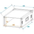 Case rack amplificator Roadinger PR-2 4U , plywood, adancime 47 cm, fara roti