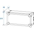 Case rack amplificator Roadinger PR-2 4U , plywood, adancime 47 cm, fara roti