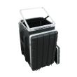 Case rack combo Roadinger 10/16U , plastic, adancime 56 cm, cu roti