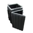 Case rack combo Roadinger 10/16U , plastic, adancime 56 cm, cu roti