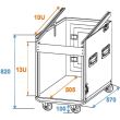 Case rack combo Pro Roadinger 12U , plywood, adancime 48 cm, cu roti
