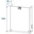 Case rack combo Pro Roadinger 12U , plywood, adancime 48 cm, cu roti
