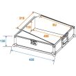 Case mixer Roadinger MCB-12 , 8U, 44x38x22.5 mm