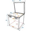 Case glob 40 cm Roadinger Flightcase , plywood, fara roti