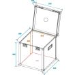 Case glob 50 cm Roadinger Flightcase , plywood, fara roti