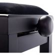 Scaun bancheta pian Thomann KB-15RM , palisandru mat, sezut negru, catifea
