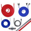 Kit cabluri subwoofer auto Al+Cu 10 mm2, siguranta AGU 40A