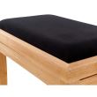 Scaun bancheta pian Thomann KB-15NM , natural mat, sezut negru, catifea