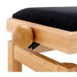 Scaun bancheta pian Thomann KB-15NM , natural mat, sezut negru, catifea