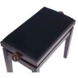 Scaun bancheta pian Thomann KB-15WNM , alun mat, sezut negru, catifea