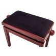 Scaun bancheta pian Thomann KB-15MM , mahon mat, sezut negru, catifea