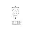 Ferita inel alba 10.6x5.2x4.4 mm