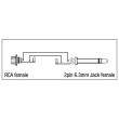 Adaptor RCA-jack Dap Audio XGA06 , RCA mama mono, jack 6.3 tata mono
