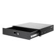 Sertar rack 2 U Adam Hall 87402 A , aluminiu, cu cheie