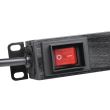 Prelungitor rack Adam Hall 87471 ,19", 1U, 8 prize, cu intrerupator