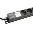 Prelungitor rack 1U Adam Hall 87478 , 8 prize, cu intrerupator