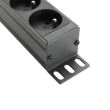 Prelungitor rack 1U Adam Hall 87478 , 8 prize, cu intrerupator