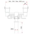 Adaptor T stativ schela Guil ADT-34 , 55 mm ,articulat, trasa 16-30 cm