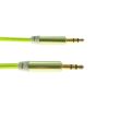 Cablu audio 1M CAJ35-1T-FG , jack-jack 3.5 tata stereo, textil, verde