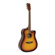 Chitara electro-acustica 4/4 Dimavery DR-520 Dreadnought Sunburst, asimetrica