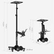 Stativ telescopic Guil ELC-725/D , 4 m, 125 kg, troliu cu frana automata si manere duble