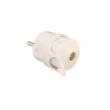 Stecher shuko cu inel Well ELPL-SH-02WH, iesire dreapta, alb