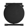 Scaun Proel KGST 10 , negru, rotund, cu suport pentru picior, piele sintetica