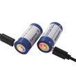 Acumulator Li-Ion CR123A 16340 KeepPower, 3.6V 800mAh, set 2 buc, incarcare USB