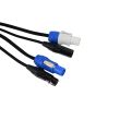 Cablu alimentare powercon + DMX 3 pini 1.5M Fos FC-PDC-1.5