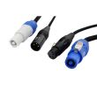 Cablu alimentare powercon + DMX 3 pini 1.5M Fos FC-PDC-1.5