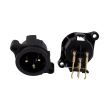 Soclu XLR tata 90 grade 6A Neutrik NC3MAAH