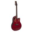 Chitara electro-acustica Ovation CE44-RR-G, Celebrity Elite Mid Cutaway Ruby Red