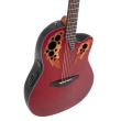 Chitara electro-acustica Ovation CE44-RR-G, Celebrity Elite Mid Cutaway Ruby Red