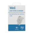 Alimentator USB Well, quick charge 3.0, 3A 18W, negru / alb