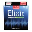 Pachet 2+1 seturi corzi chitara electrica 10-46 Elixir Optiweb light