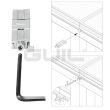 Clema conectare profil platforma Guil TMU-01 , aluminiu, pentru TM440,TM440XL,TM300