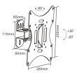 Suport TV LCD Cabletech UCH0041S , 23-42", 30 kg, argintiu