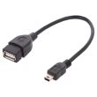 Cablu de date USB-USB mini trapez OTG , USB-A mama 2.0, USB-A mini tata 5P