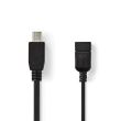 Cablu de date USB-USB mini trapez OTG , USB-A mama 2.0, USB-A mini tata 5P