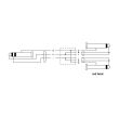 Cablu audio Y 1.5M Cordial CFY 1.5 VPP , jack 6.3 tata stereo, 2xJack 6.3 tata mono, aurite, Rean