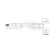 Cablu audio Y 6M Cordial CFY 6 WCC , jack 3.5 tata stereo, 2xRCA tata, aurite, Rean