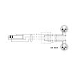 Cablu audio Y 3M Cordial CFY 3 WMM , 2xXLR tata 3P, jack 3.5 tata stereo aurit, Rean