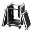Case rack combo Dap D7366B 12+10U , plywood, adancime 51 cm, cu roti