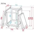 Case rack combo Dap D7367B 10+10U , plywood, adancime 51 cm, cu roti