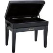 Scaun bancheta pian Roland RPB-400 BK , negru mat, sezut negru, captusit, compartiment partituri