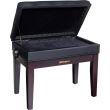 Scaun bancheta pian Roland RPB-400 RW , palisandru mat, sezut negru, captusit, compartiment partituri